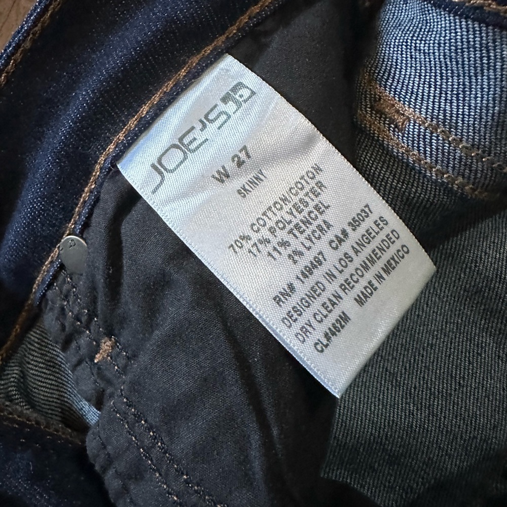 Joe’s Jeans Dark Wash Skinny Fit Size 27 - Picture 3 of 3